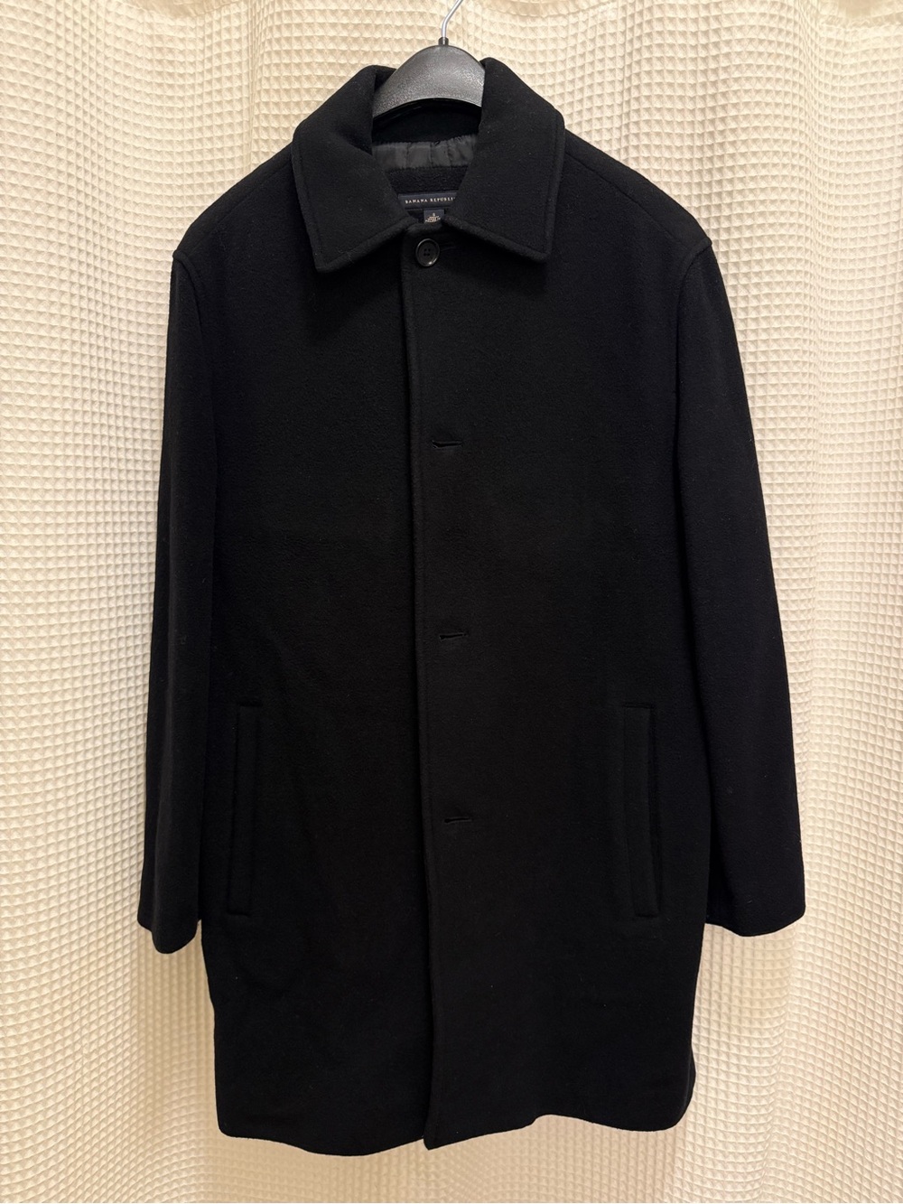 Banana Republic Black Men's Wool Pea Coat - size small